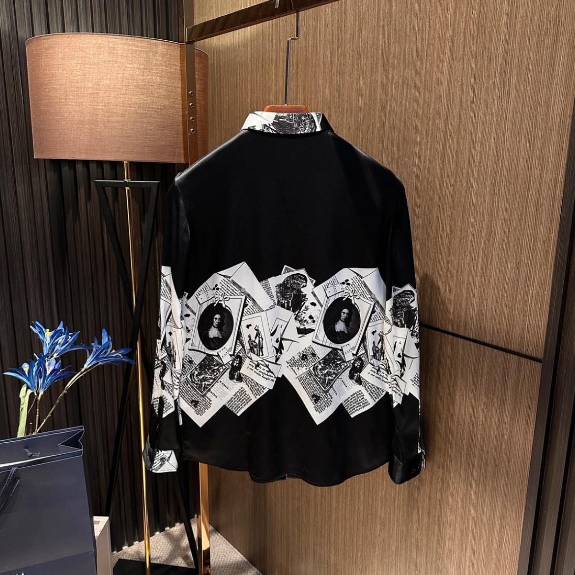 poker print shirt