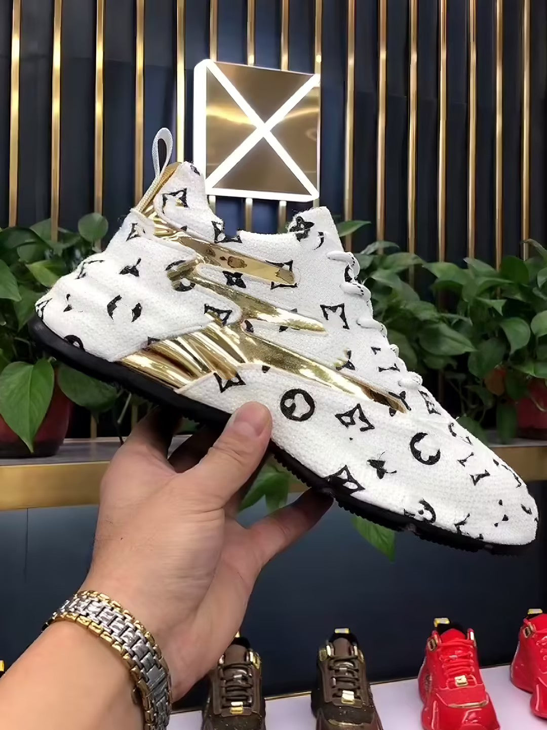 Full Crystal Men’s Sneakers