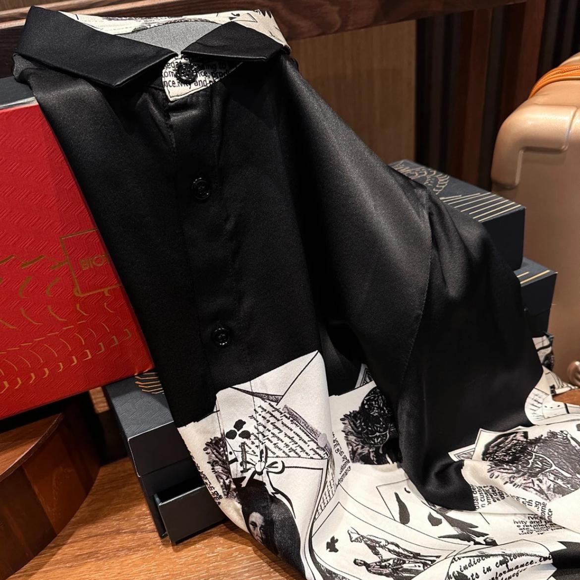 poker print shirt