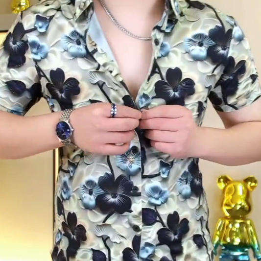 Blue flower 3D shirt