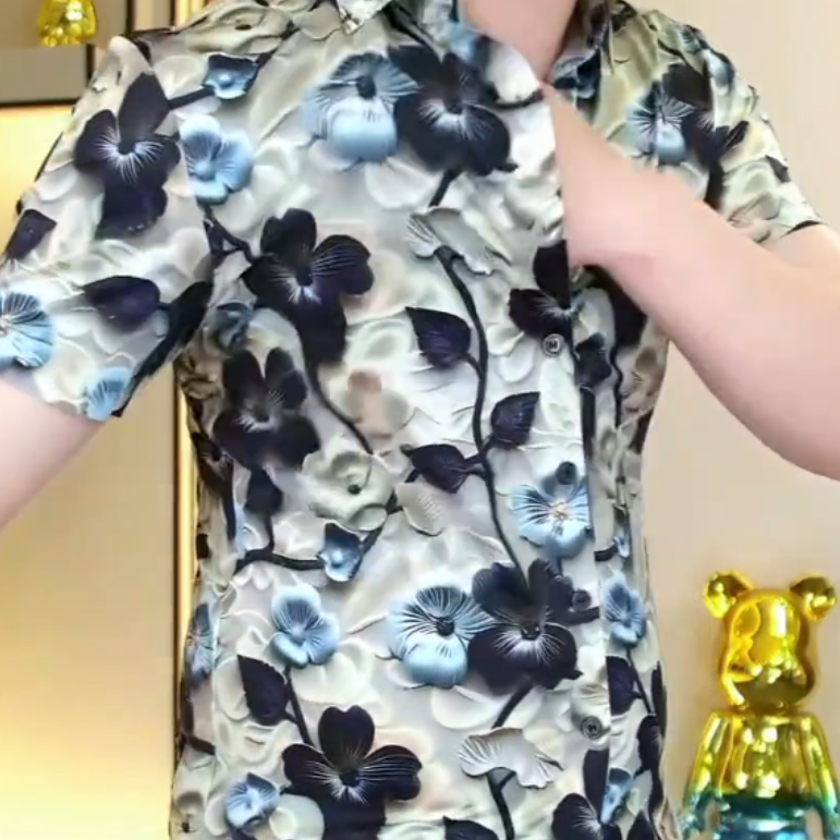 Blue flower 3D shirt