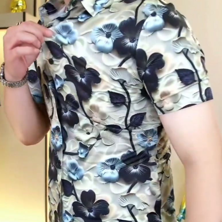 Blue flower 3D shirt