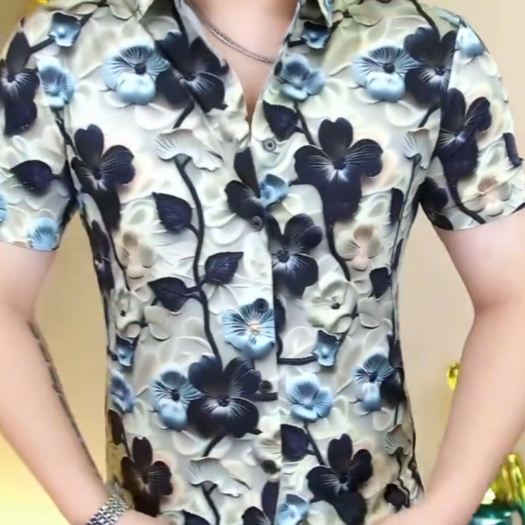 Blue flower 3D shirt