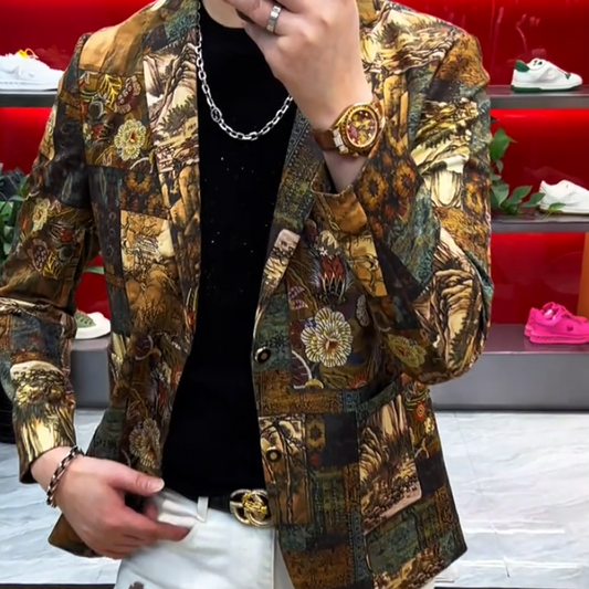 Yellow retro fashion suit