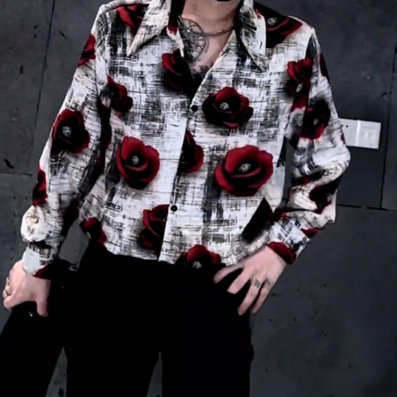 Red Dahlia White Shirt