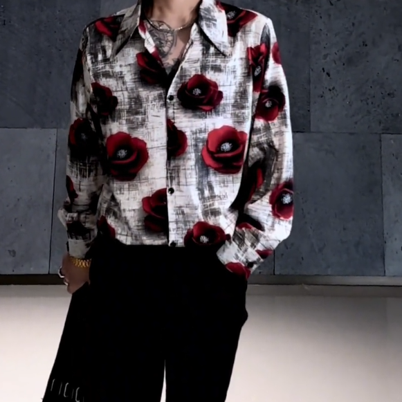 Red Dahlia White Shirt