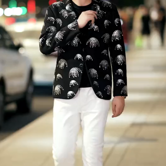 Jellyfish Sequined Black Suit