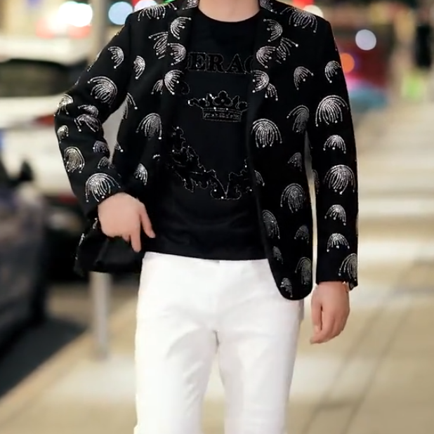 Jellyfish Sequined Black Suit