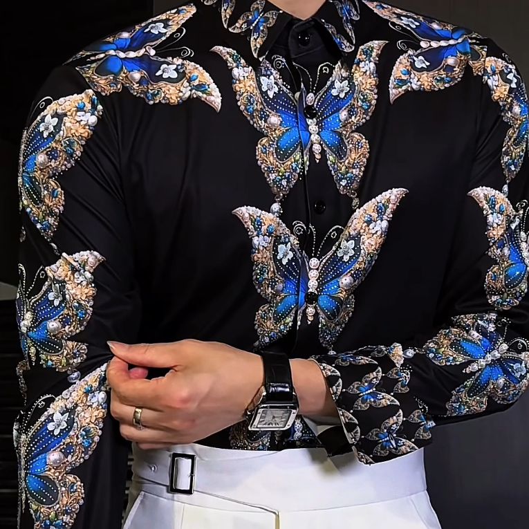 Blue Diamond Butterfly Shirt