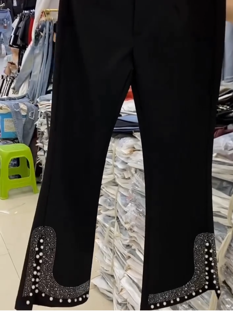 Diamond Pearl Flared Pants