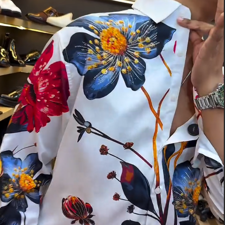 Men's colorful floral shirt