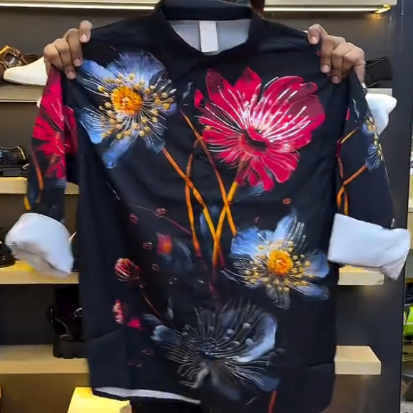 Men's colorful floral shirt