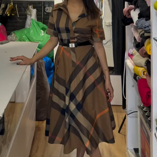 Plaid women's dress