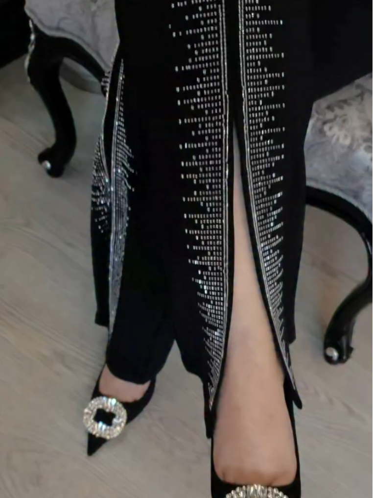 Diamond Slit Flared Pants