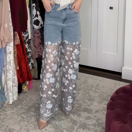Lace Diamond Jeans