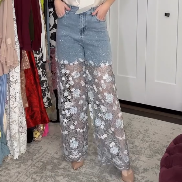Lace Diamond Jeans