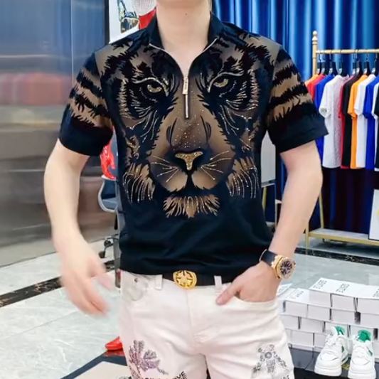 Tiger zipper polo