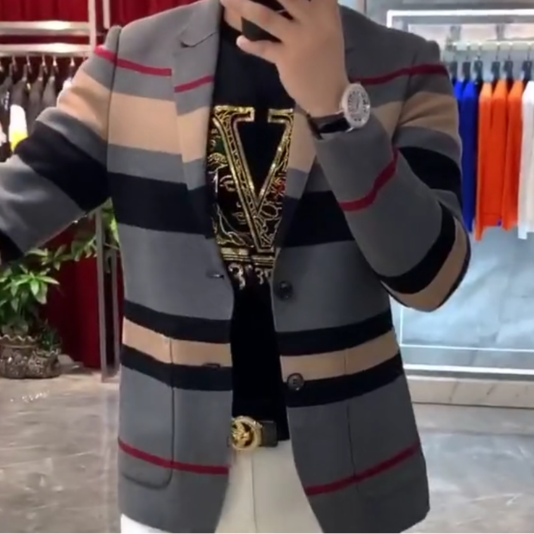 Striped thin suit