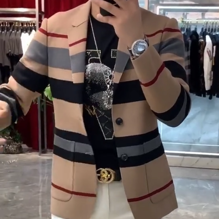 Striped thin suit