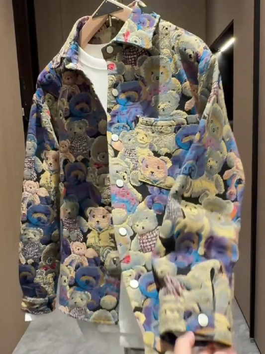 bear embroidered jacket