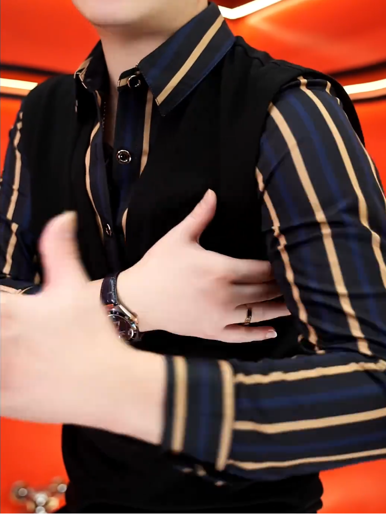 Striped Fake Two-Piece