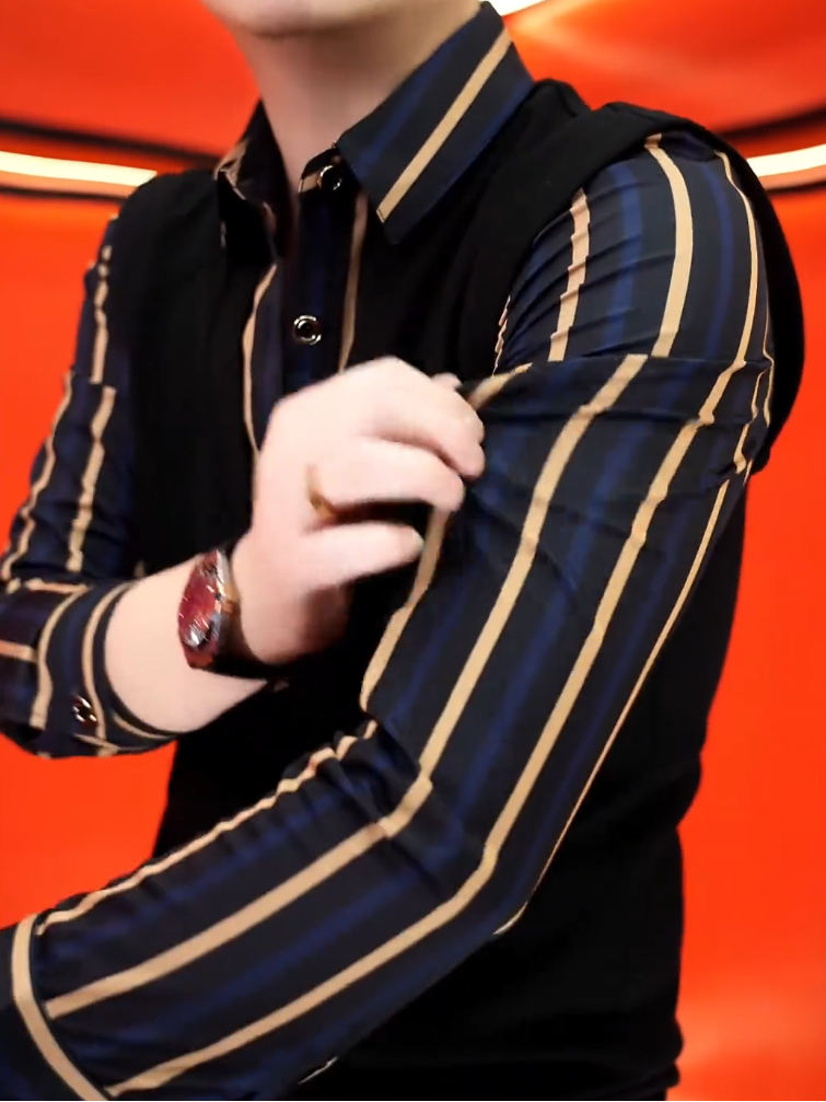 Striped Fake Two-Piece