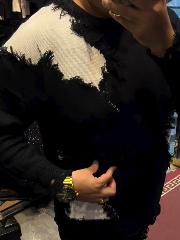 Cow Print Sweater