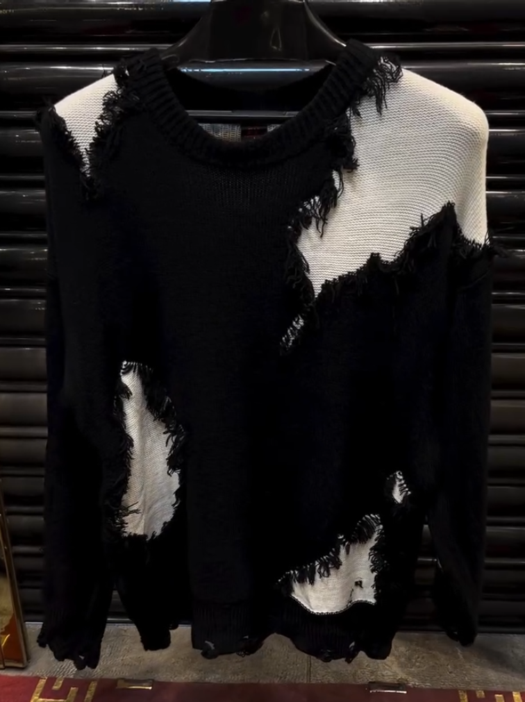 Cow Print Sweater