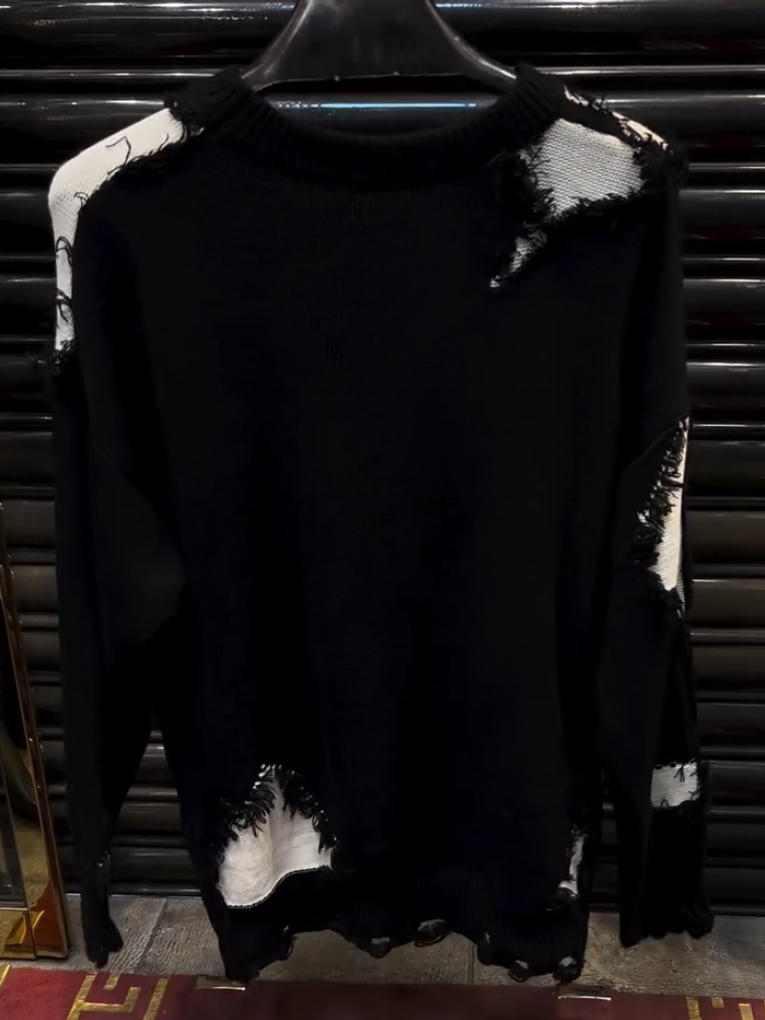 Cow Print Sweater