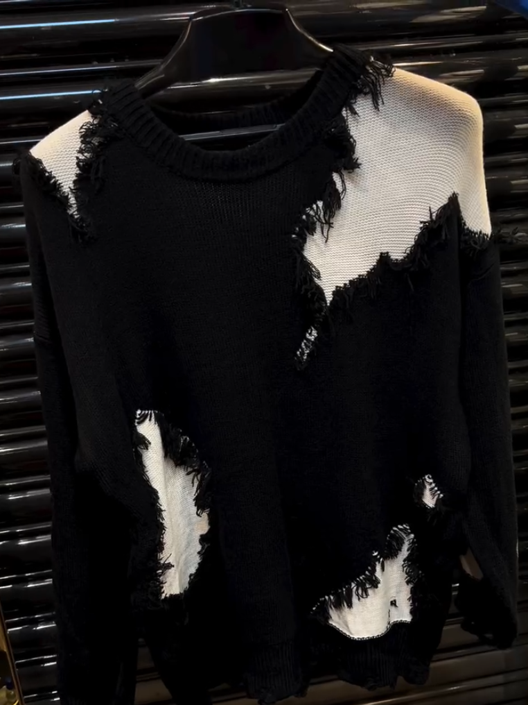 Cow Print Sweater