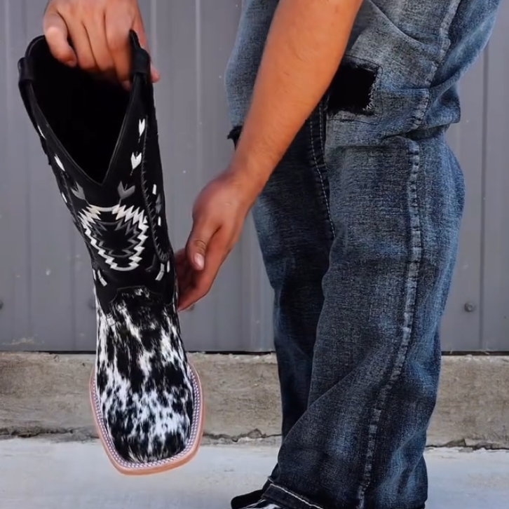 Cow ethnic wind boots