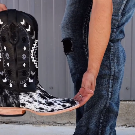 Cow ethnic wind boots