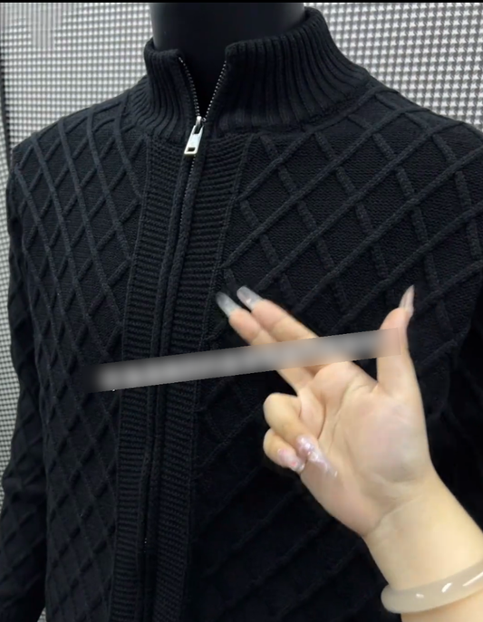 Black Diamond Pattern Cardigan